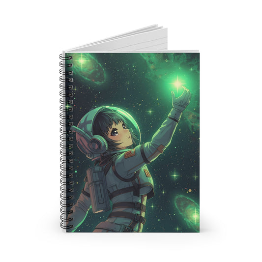 Green Cosmic Girl Notebook | Spiral
