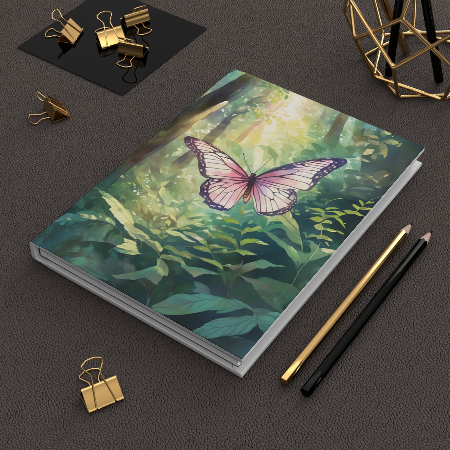 Pink Butterfly Forest Notebook Hardcover
