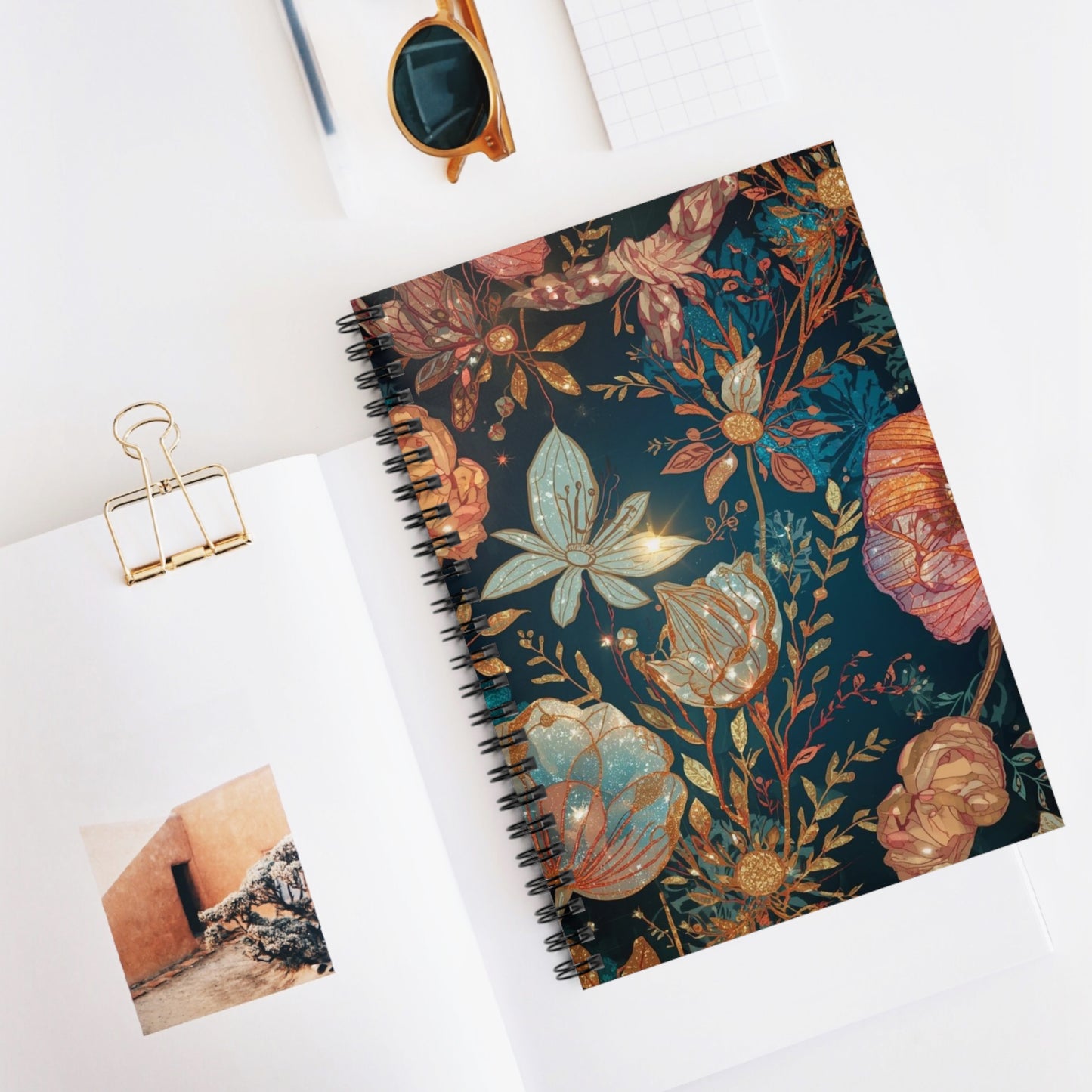 Elegant Floral Nature Flower Spiral Notebook