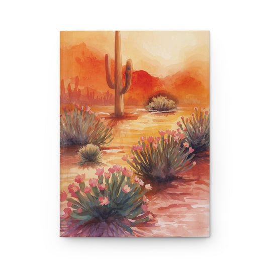 Desert Cactus Sunset Notebook | Hardcover