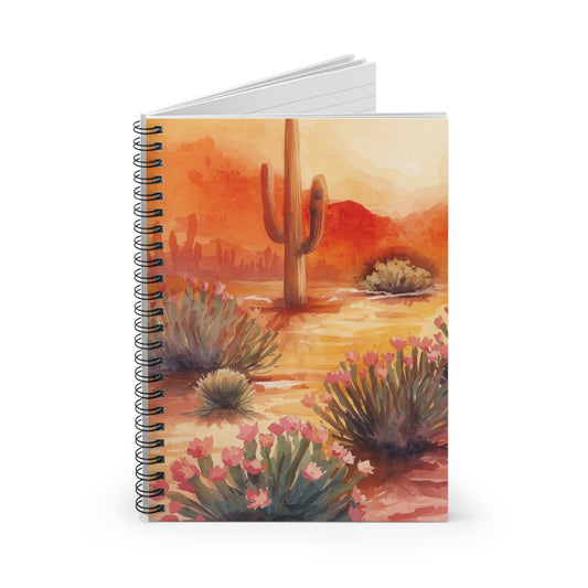 Desert Cactus Sunset Notebook | Spiral