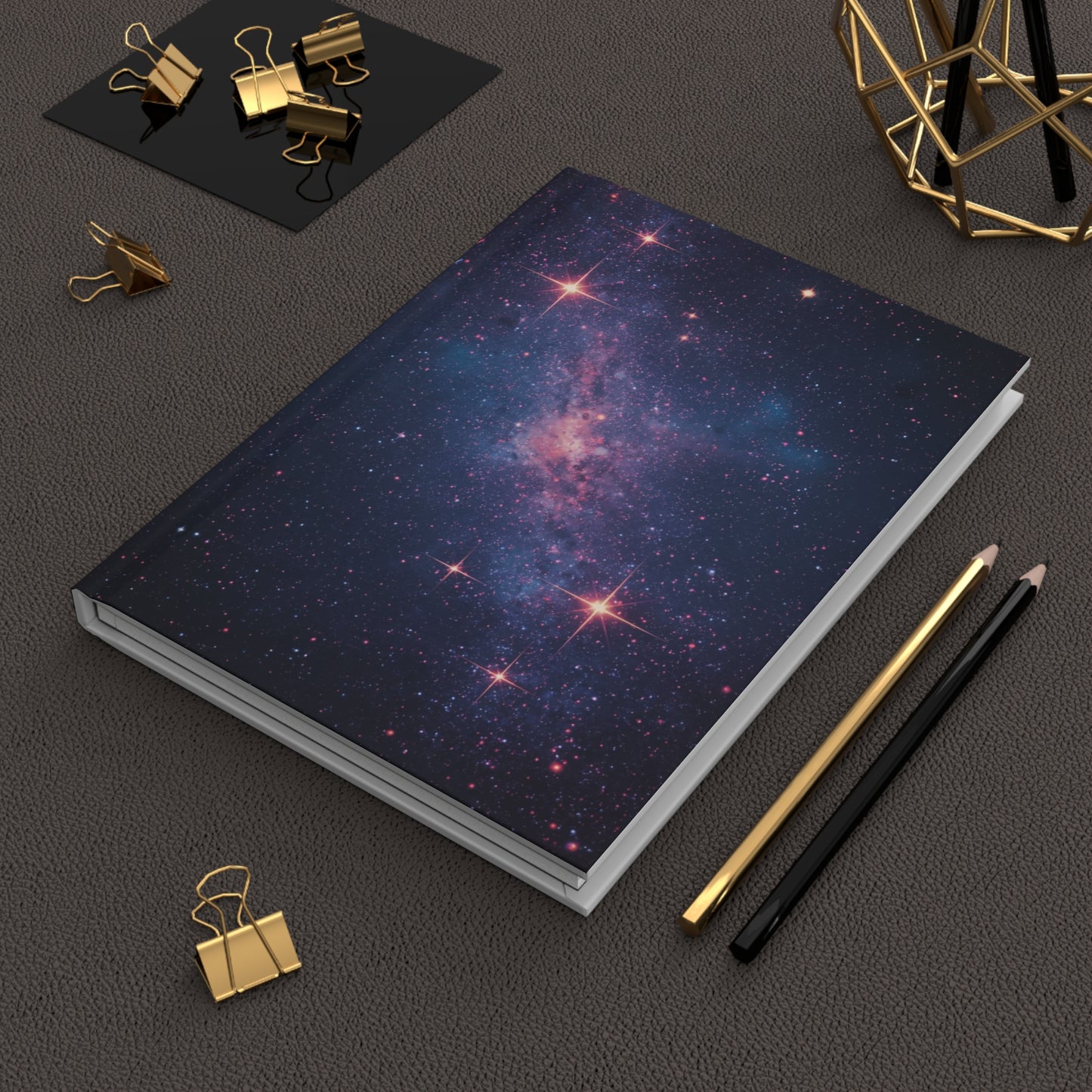 Starry Galaxy Space Notebook Hardcover