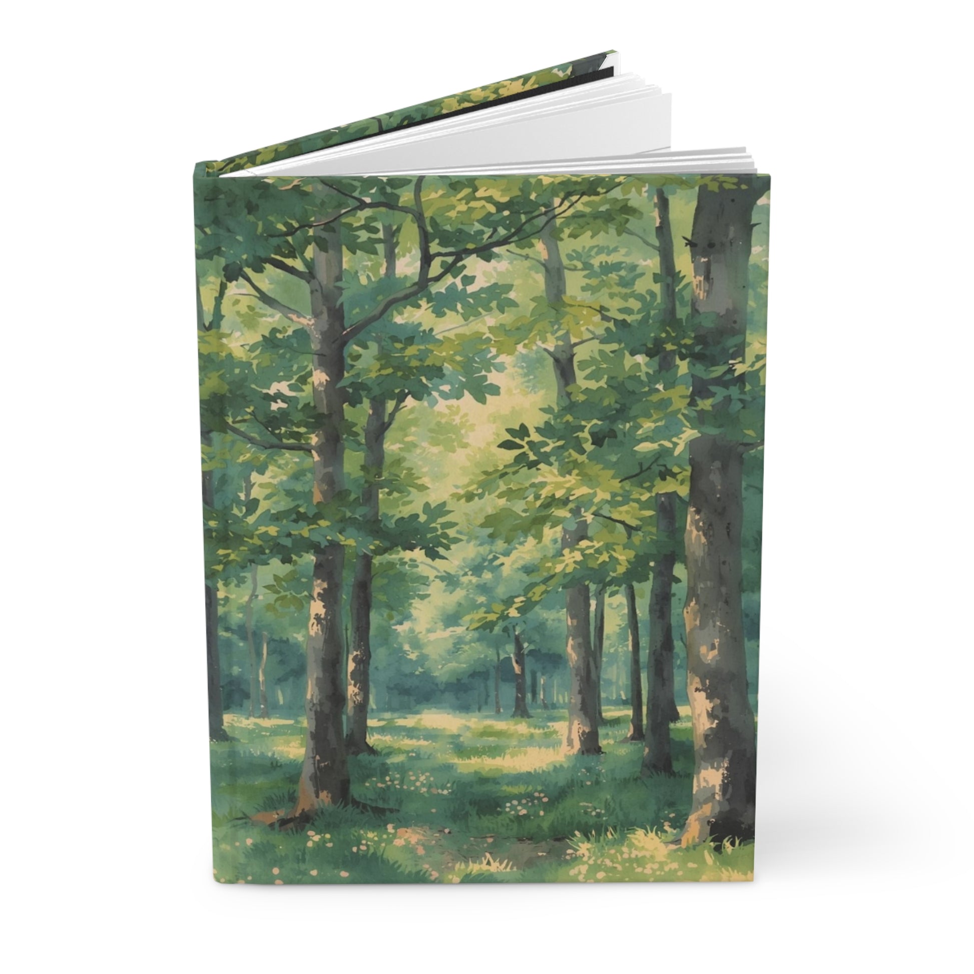 Woodland Forest Path Nature Hardcover Notebook Front Cover
