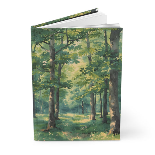 Woodland Forest Path Nature Hardcover Notebook Front Cover