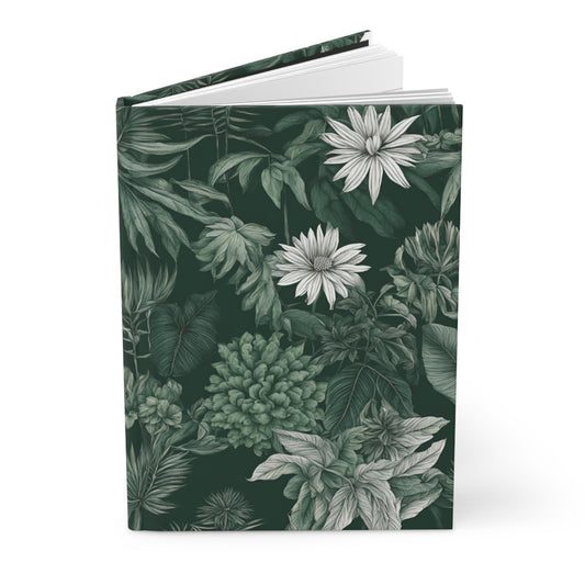 Botanical Wildflower Pattern Hardcover Notebook Front Cover