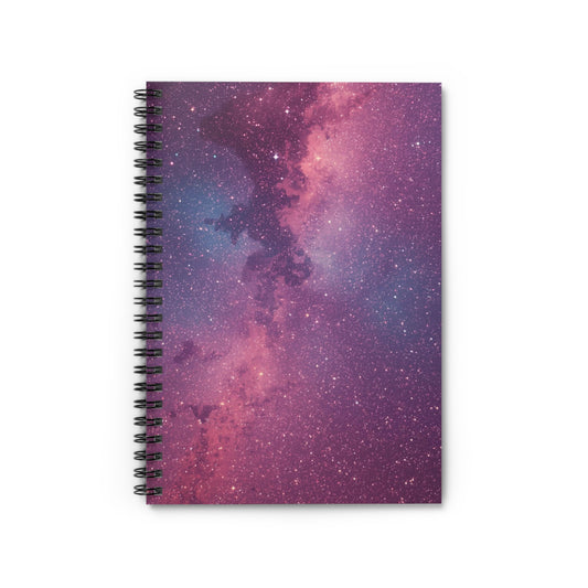 Pink Galaxy Nebula Space Spiral Notebook Front Cover