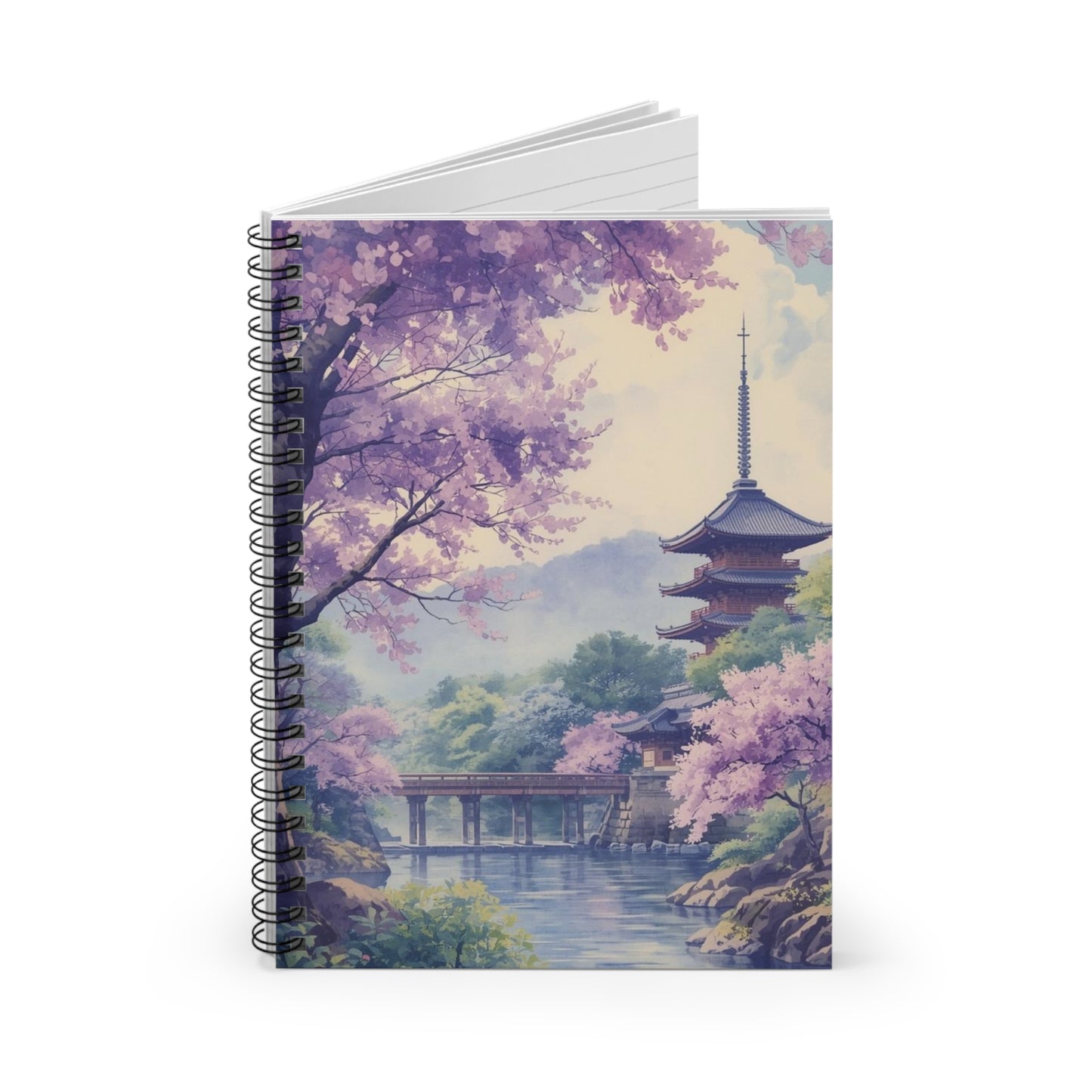 Soft Purple Cherry Blossom Notebook | Spiral