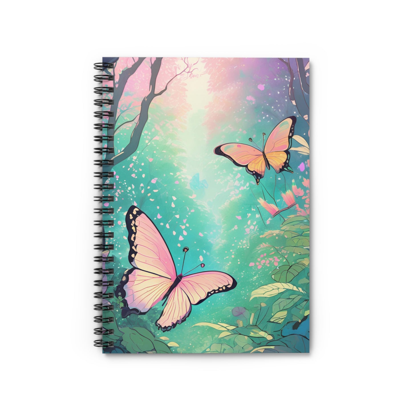 Notebook with butterfly design on a pastel gradient cover