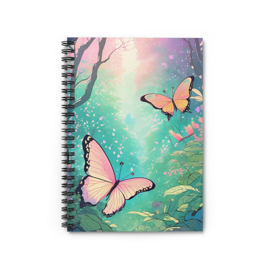 Notebook with butterfly design on a pastel gradient cover