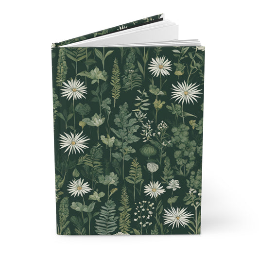 Botanical Wildflower Pattern Notebook Hardcover Front Cover