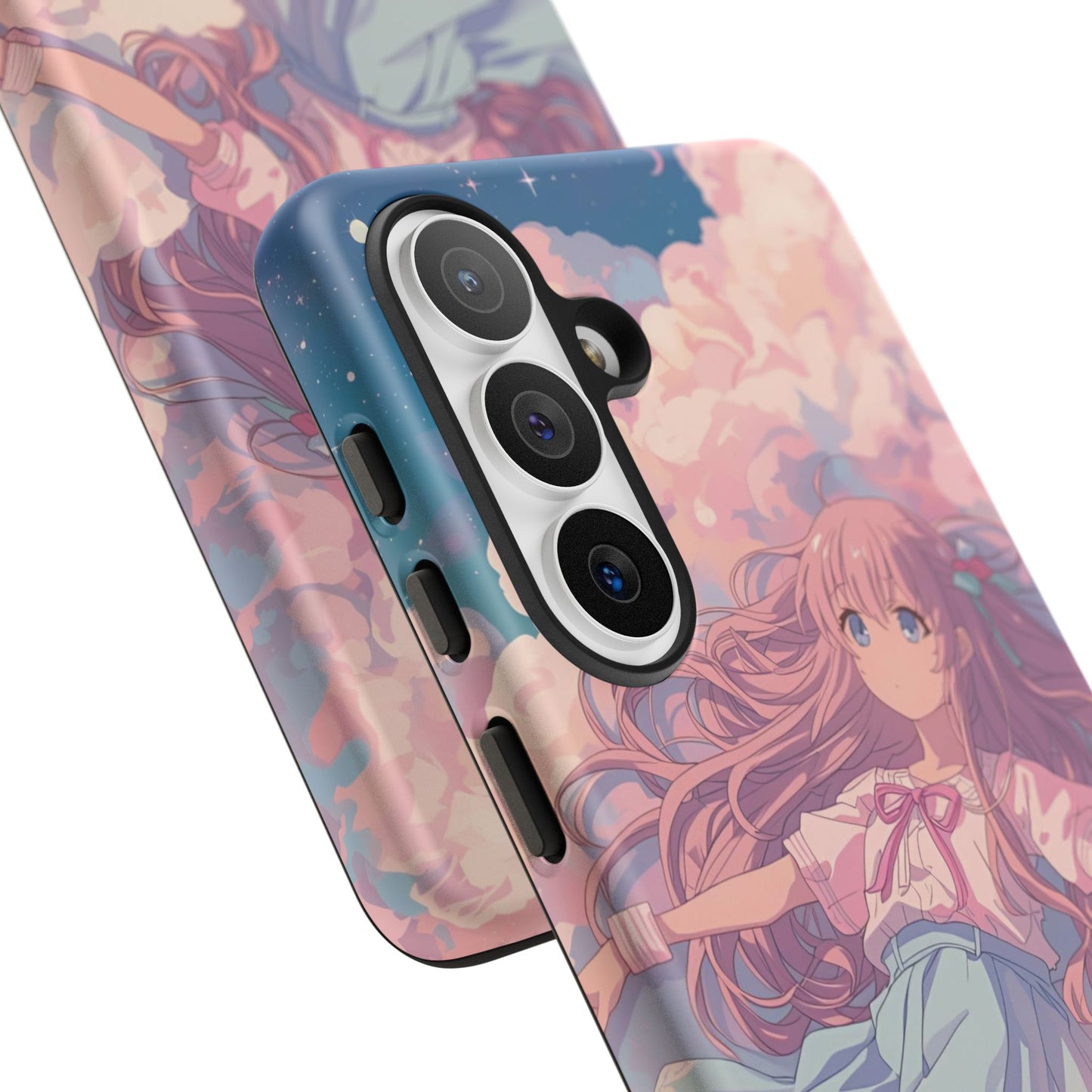 Dreamy Pastel Cloud Anime Girl Phone Case