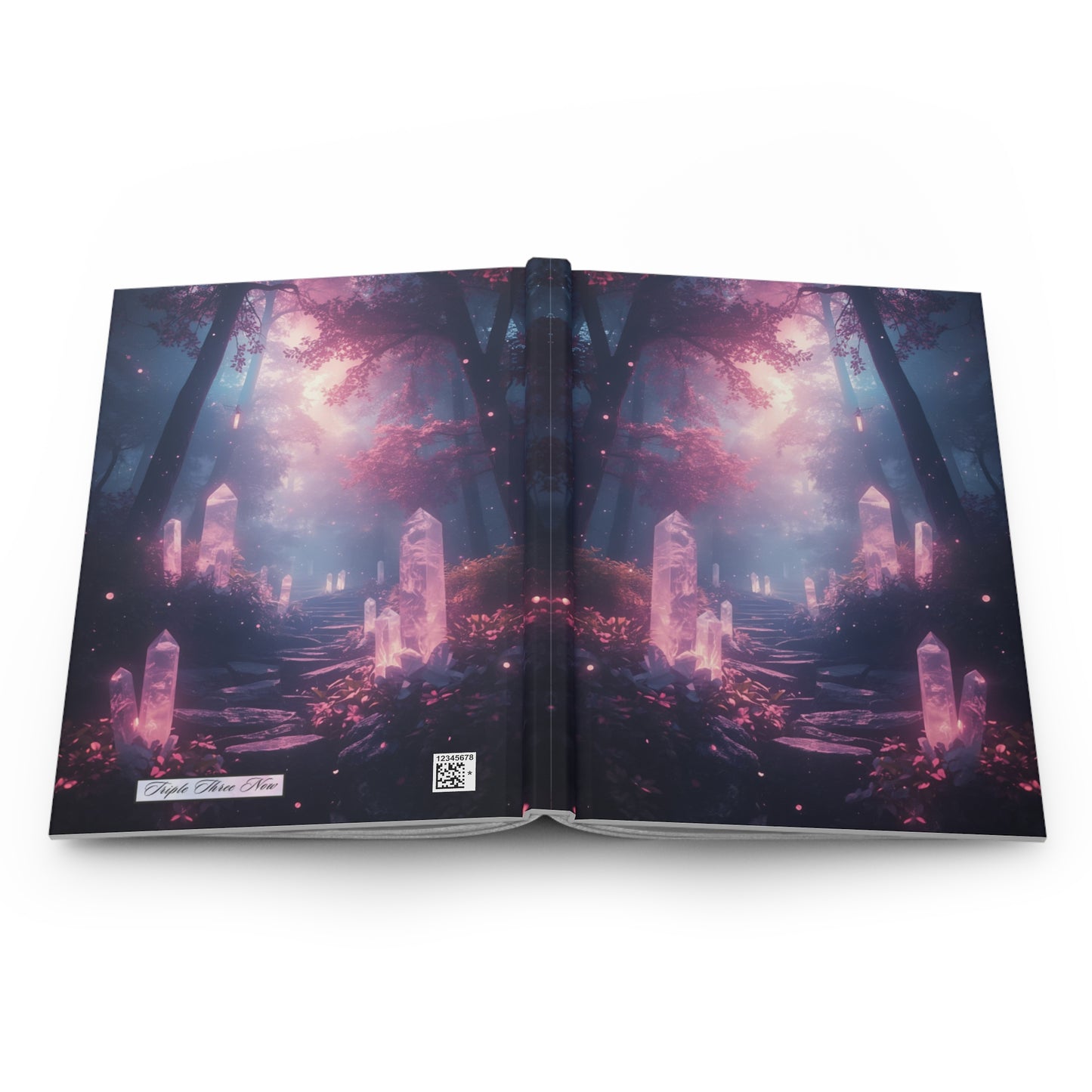 Enchanted Pink Crystal Forest Notebook | Hardcover