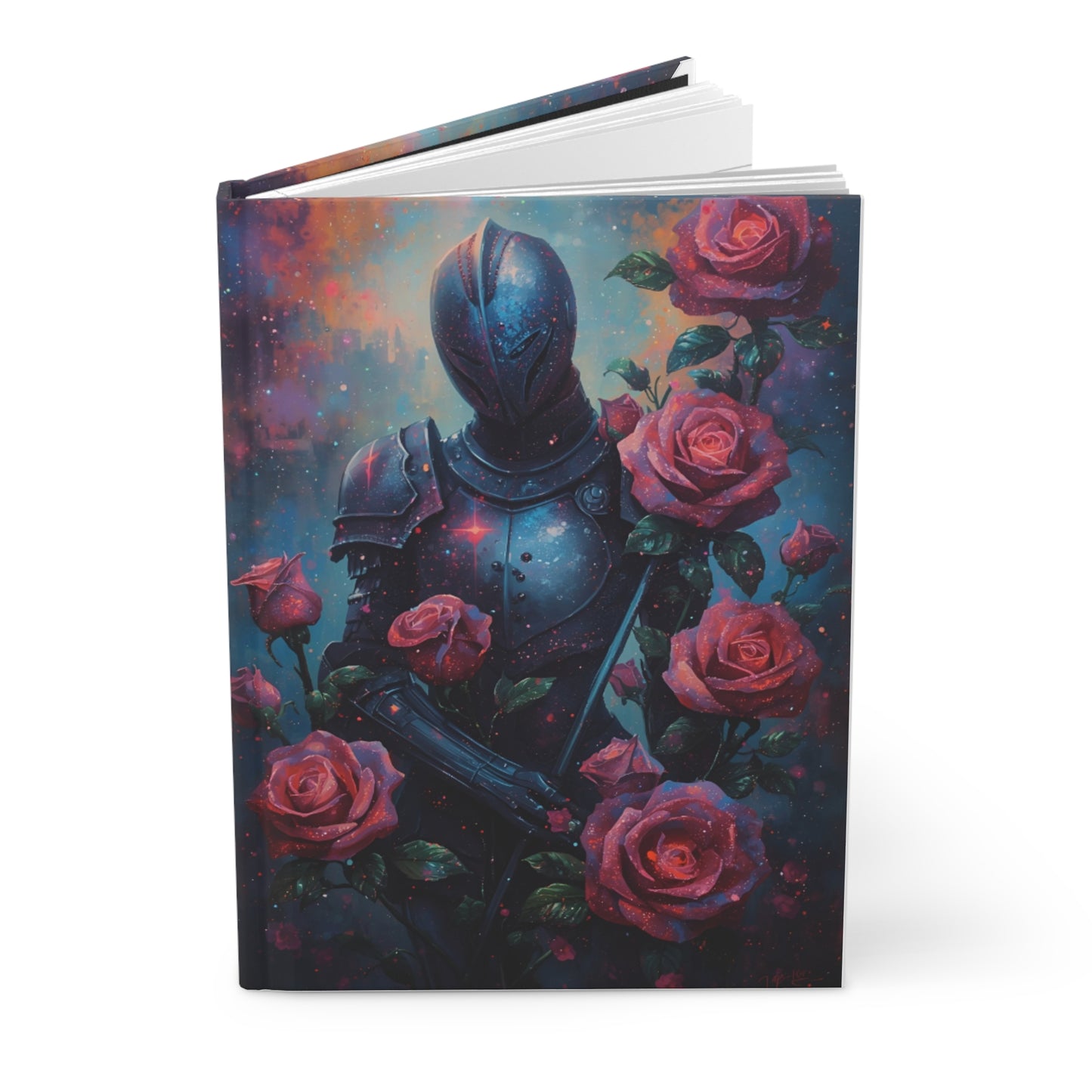 Knight Among Roses Fantasy Hardcover Notebook Front Cover