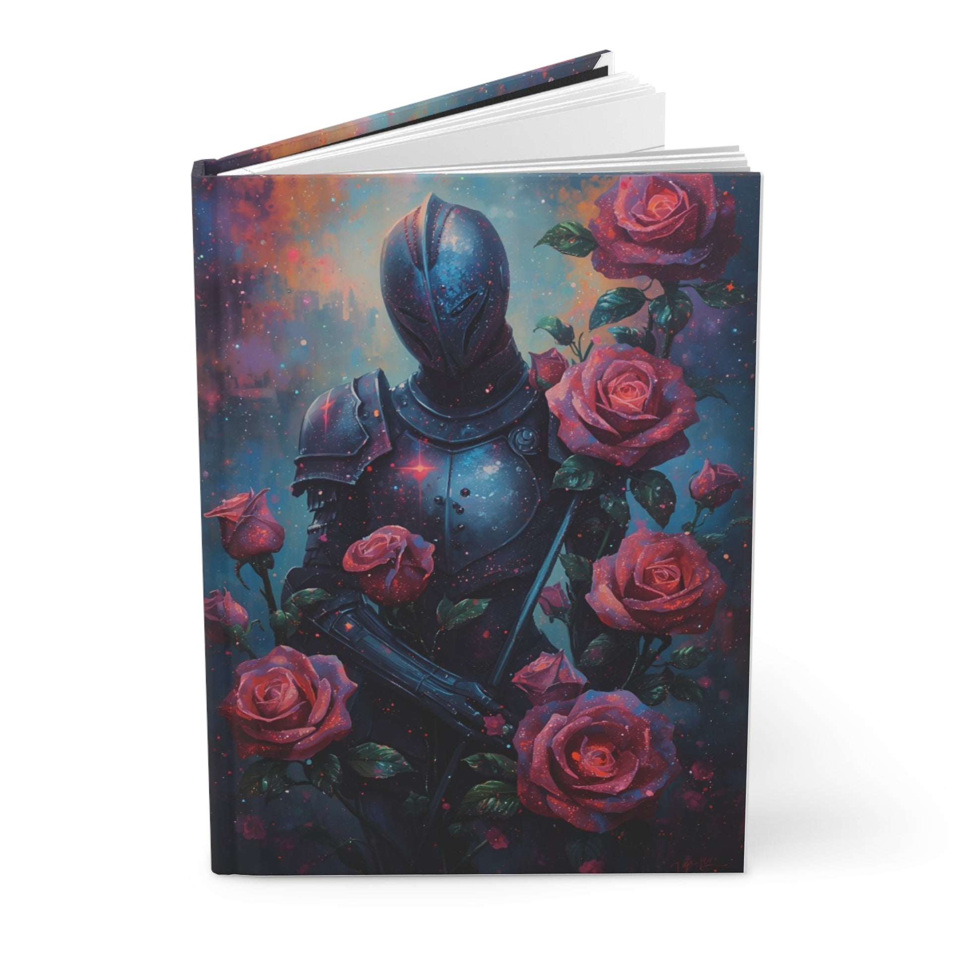 Knight Among Roses Fantasy Hardcover Notebook Front Cover