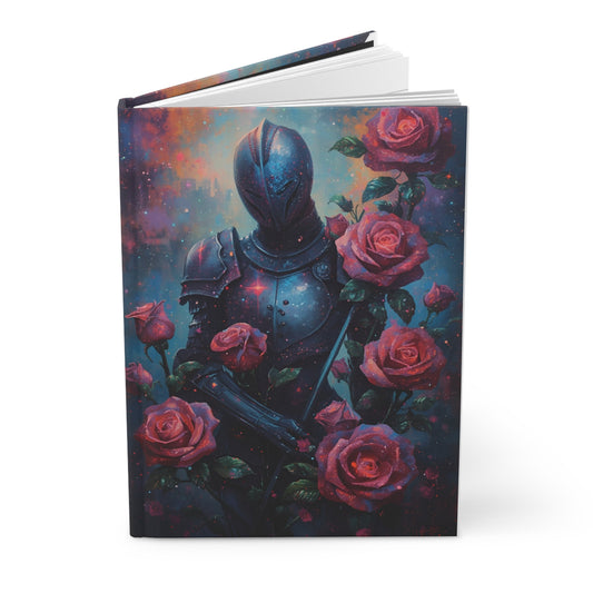 Knight Among Roses Fantasy Hardcover Notebook Front Cover