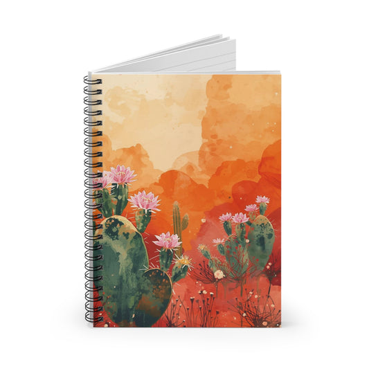 Desert Cactus Bloom Notebook | Spiral