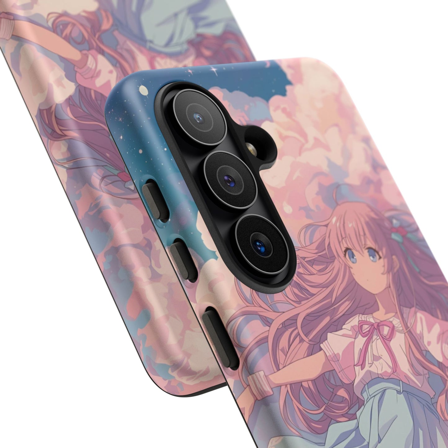 Dreamy Pastel Cloud Anime Girl Phone Case