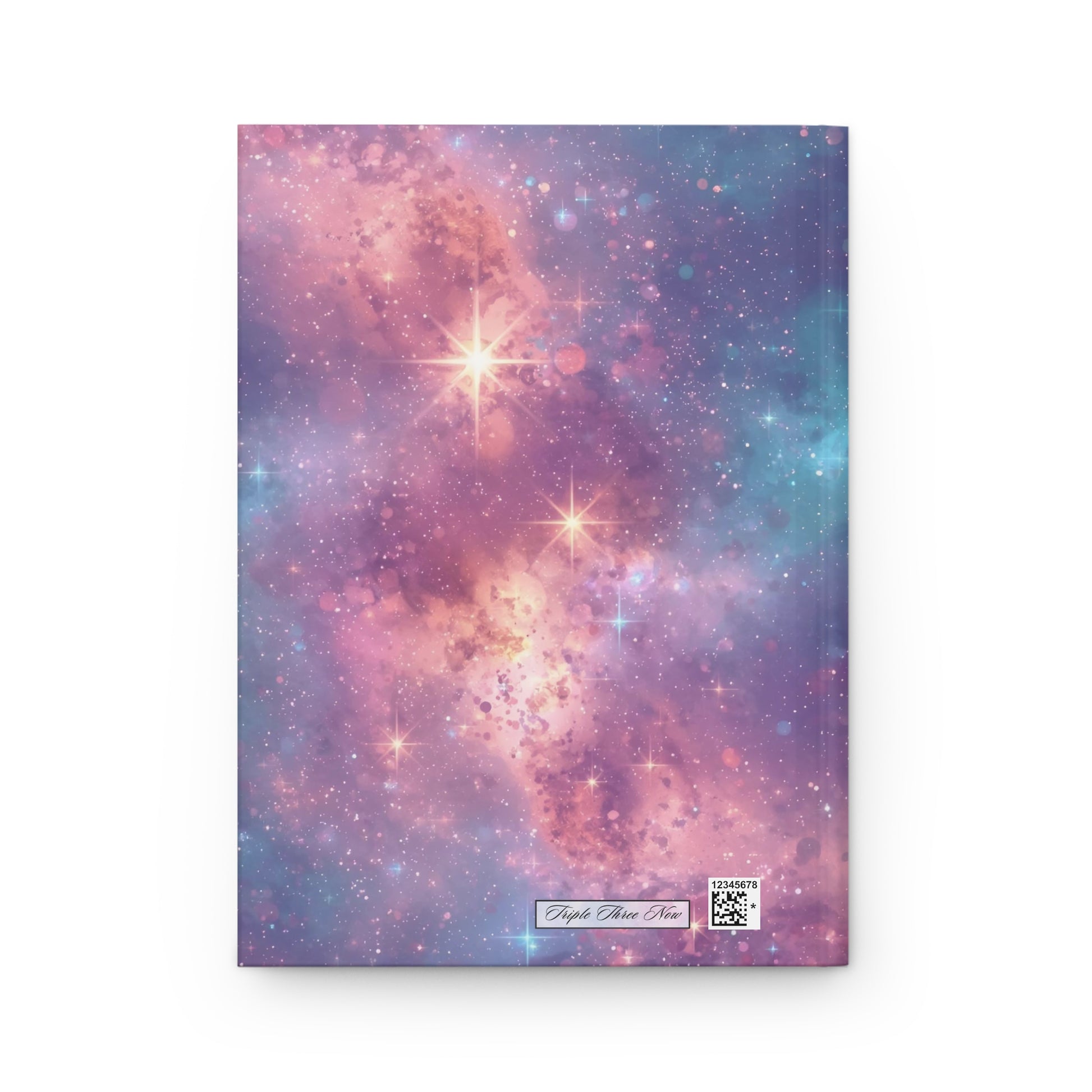 Notebook with a galaxy design on a white background