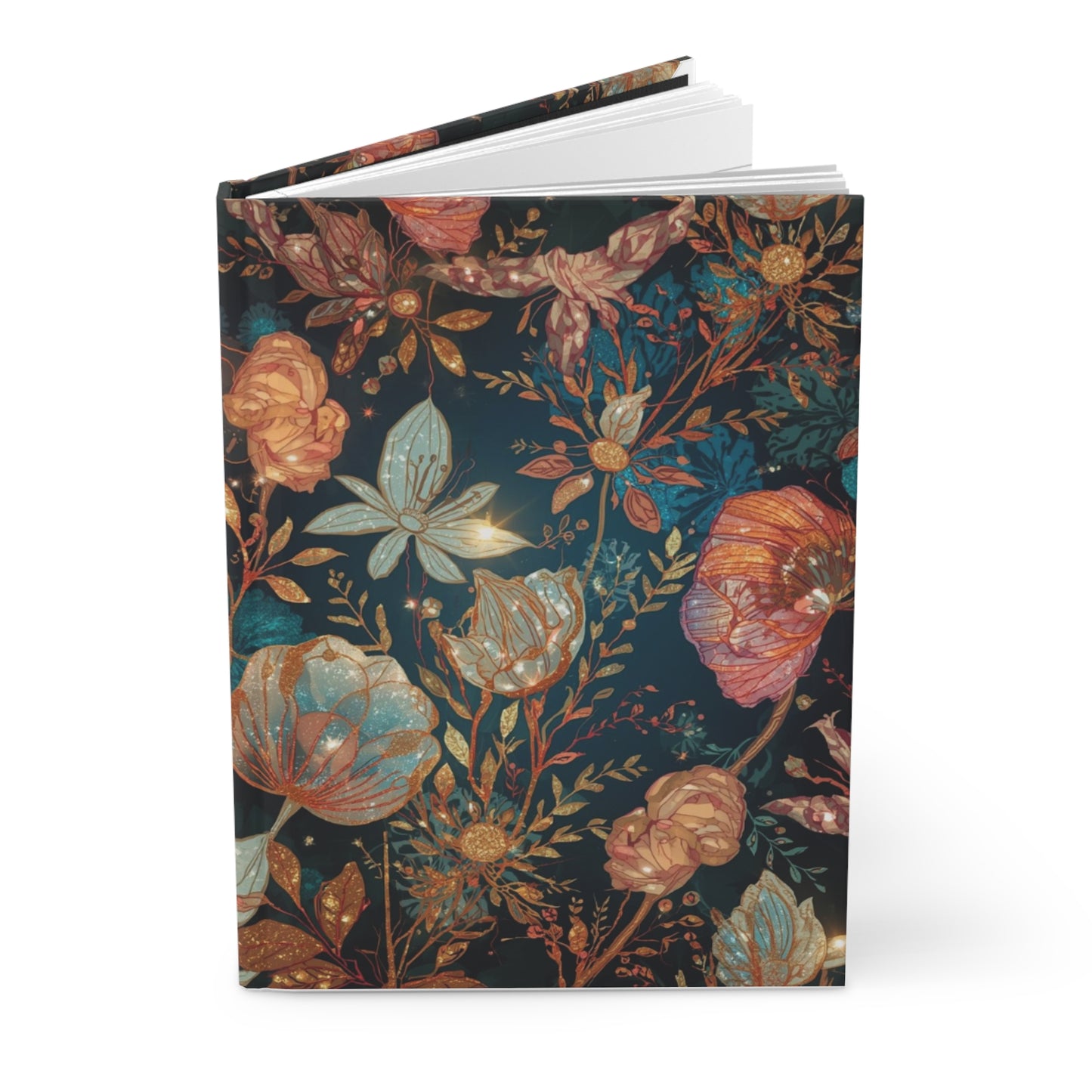 Elegant Floral Nature Hardcover Notebook Front Cover