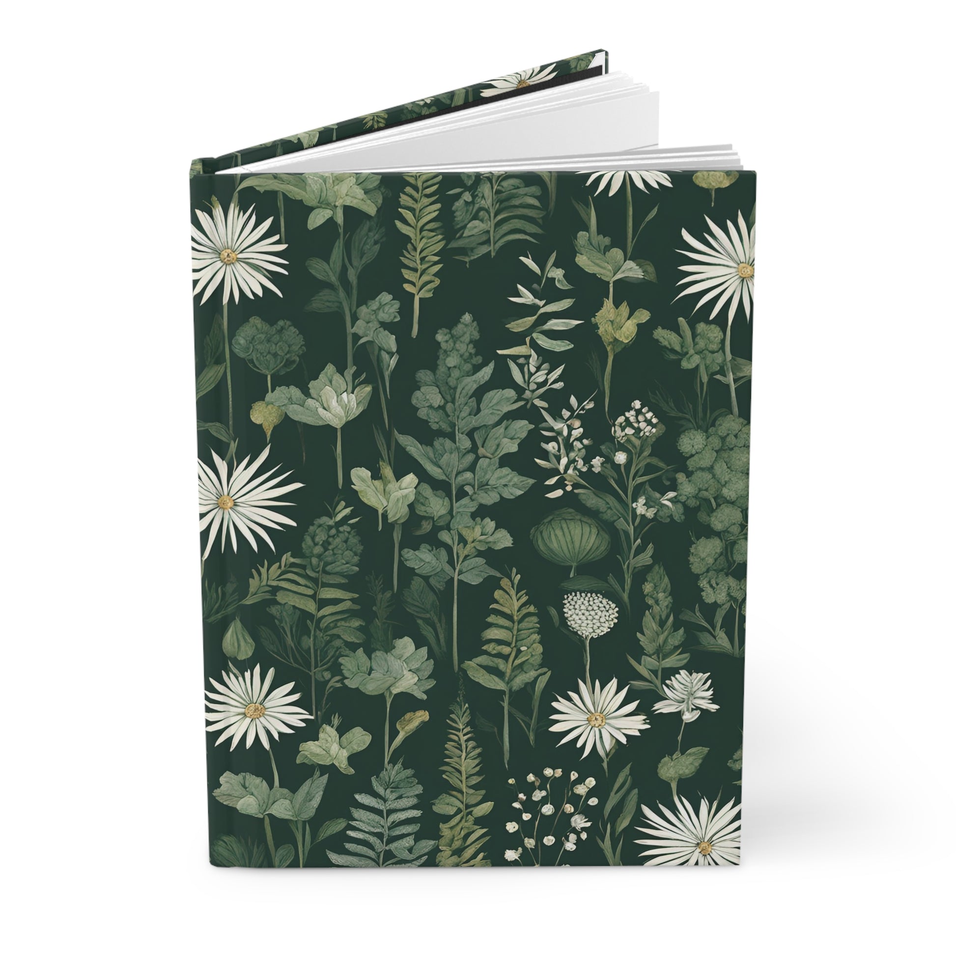 Notebook with a floral pattern on a white background