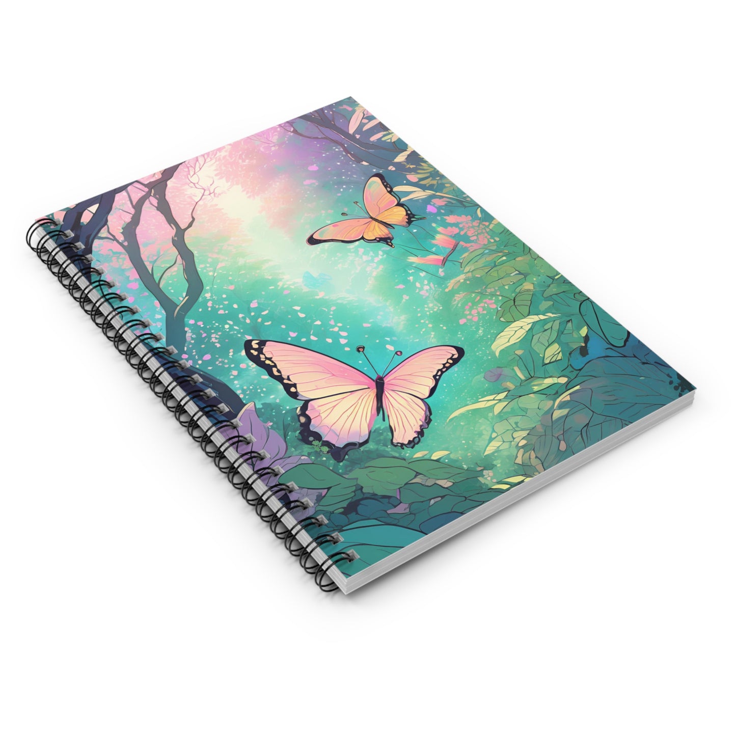 Pastel Butterfly Forest Notebook | Spiral