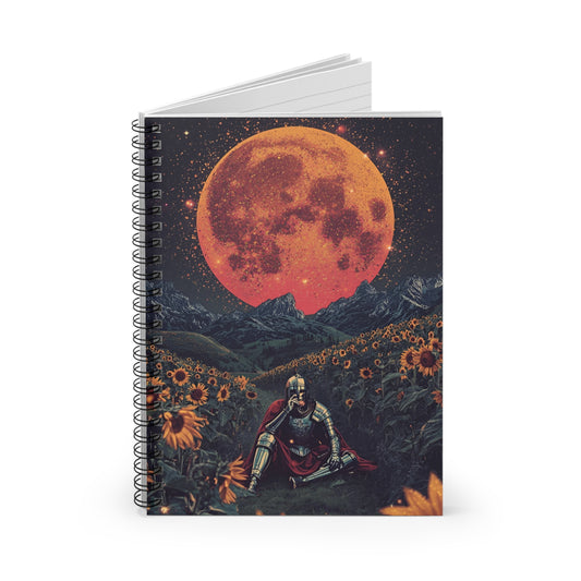 Moonlit Sunflower Knight Notebook | Spiral