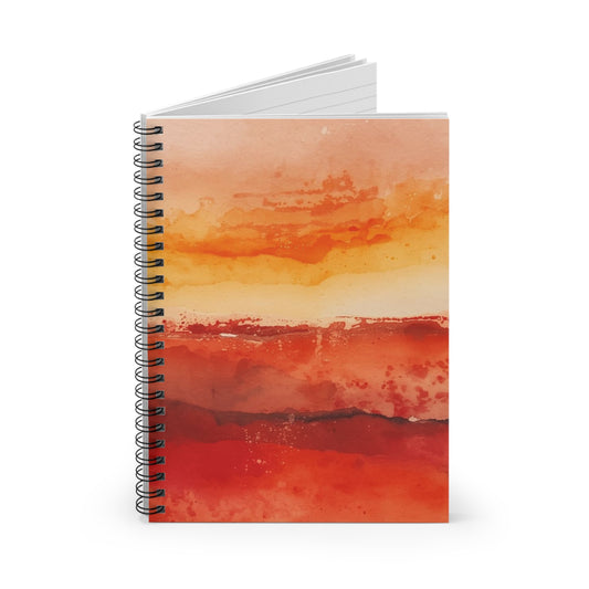 Red Orange Sunset Notebook | Spiral