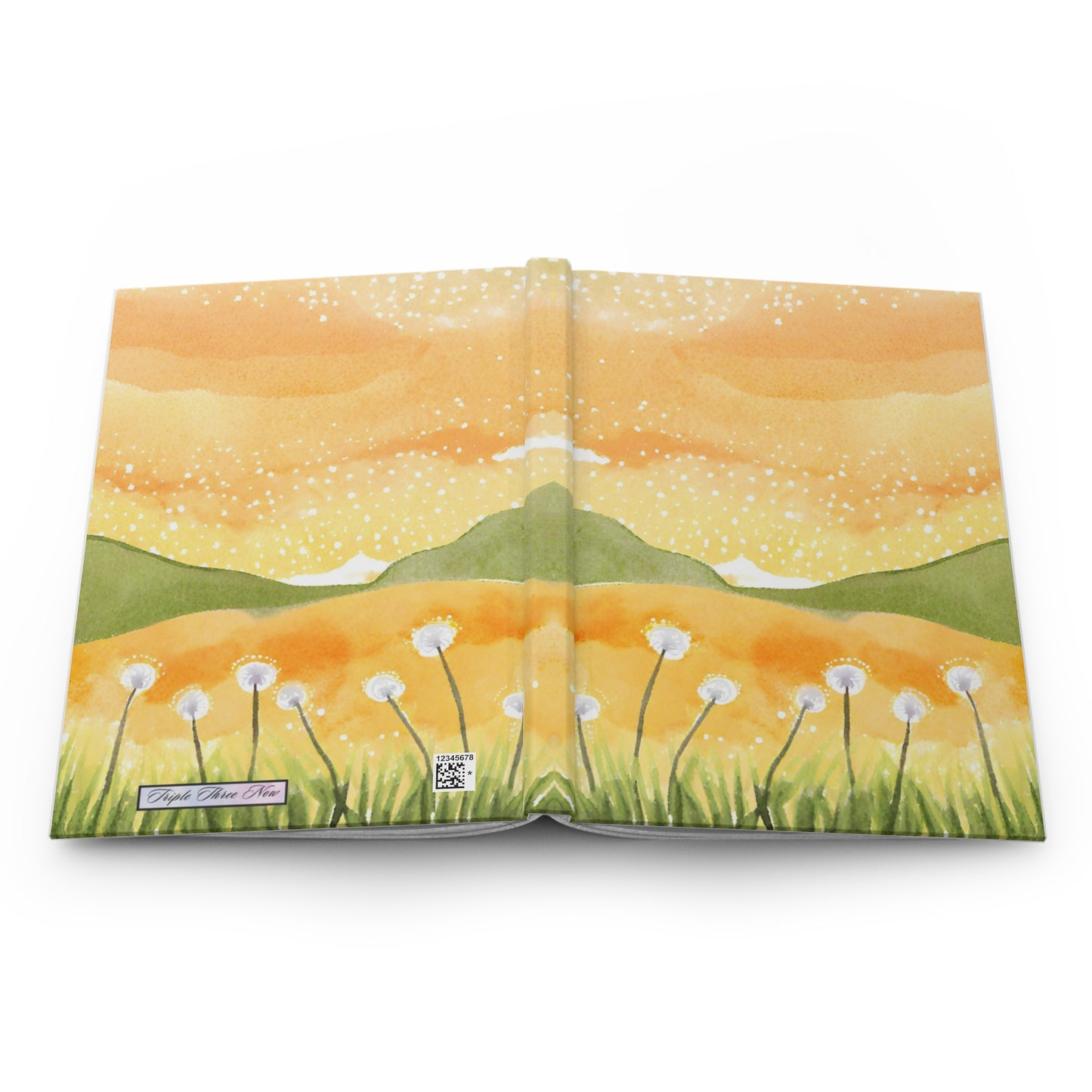 Golden Meadow Dandelion Sunset Notebook | Hardcover