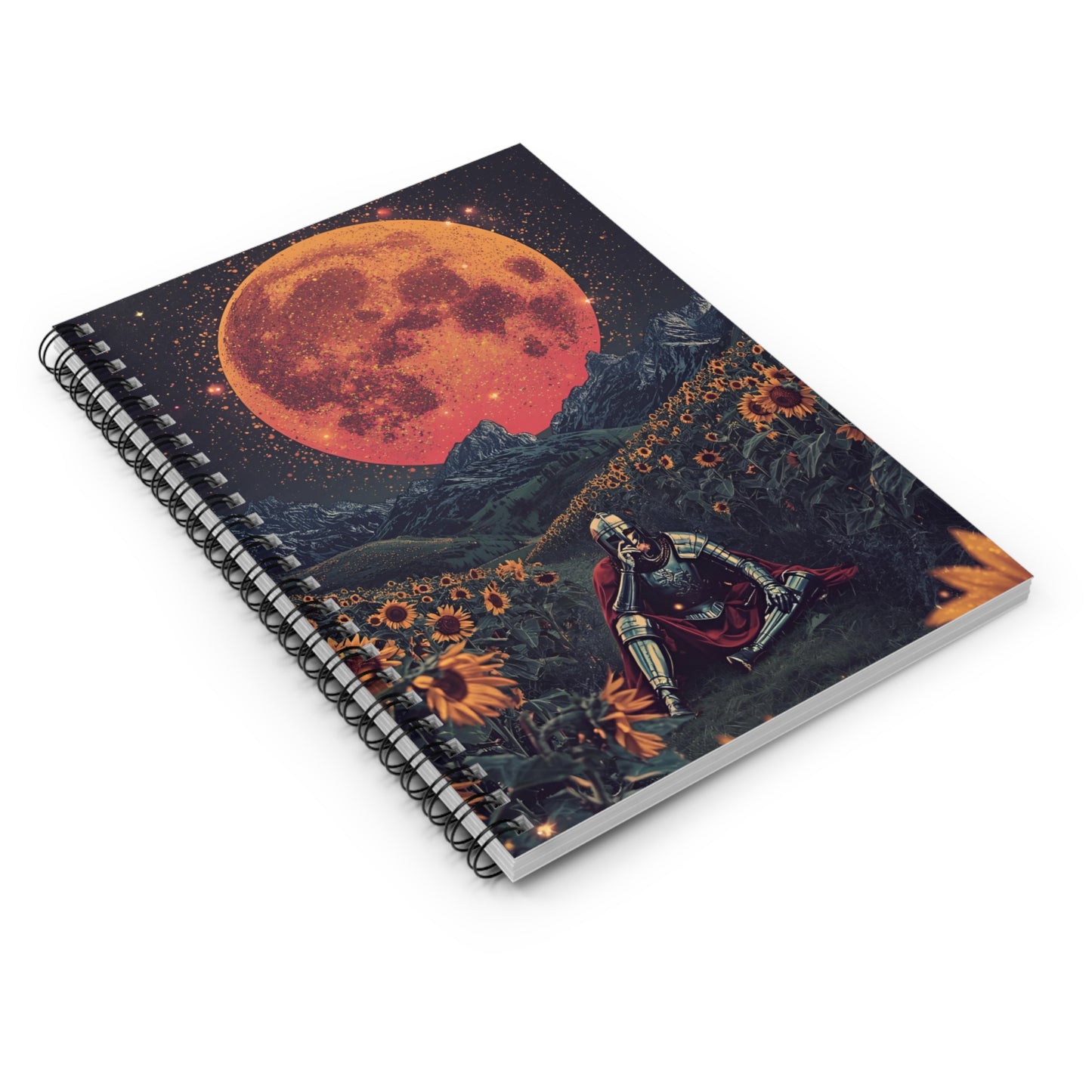 Moonlit Sunflower Knight Notebook | Spiral