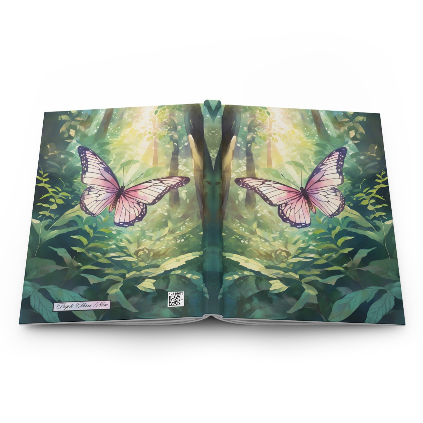 Pink Butterfly Forest Notebook | Hardcover