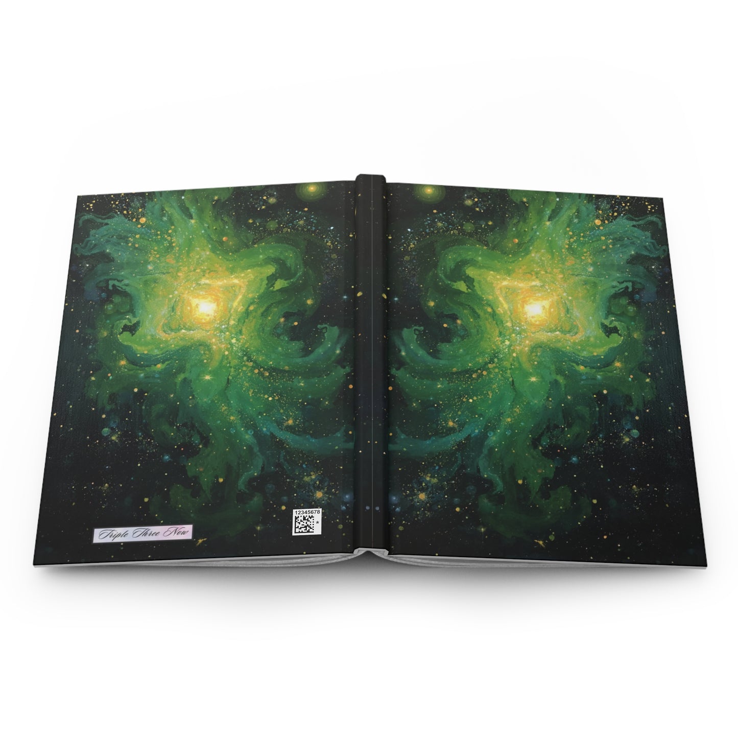 Galaxy Green Nebula Notebook | Hardcover