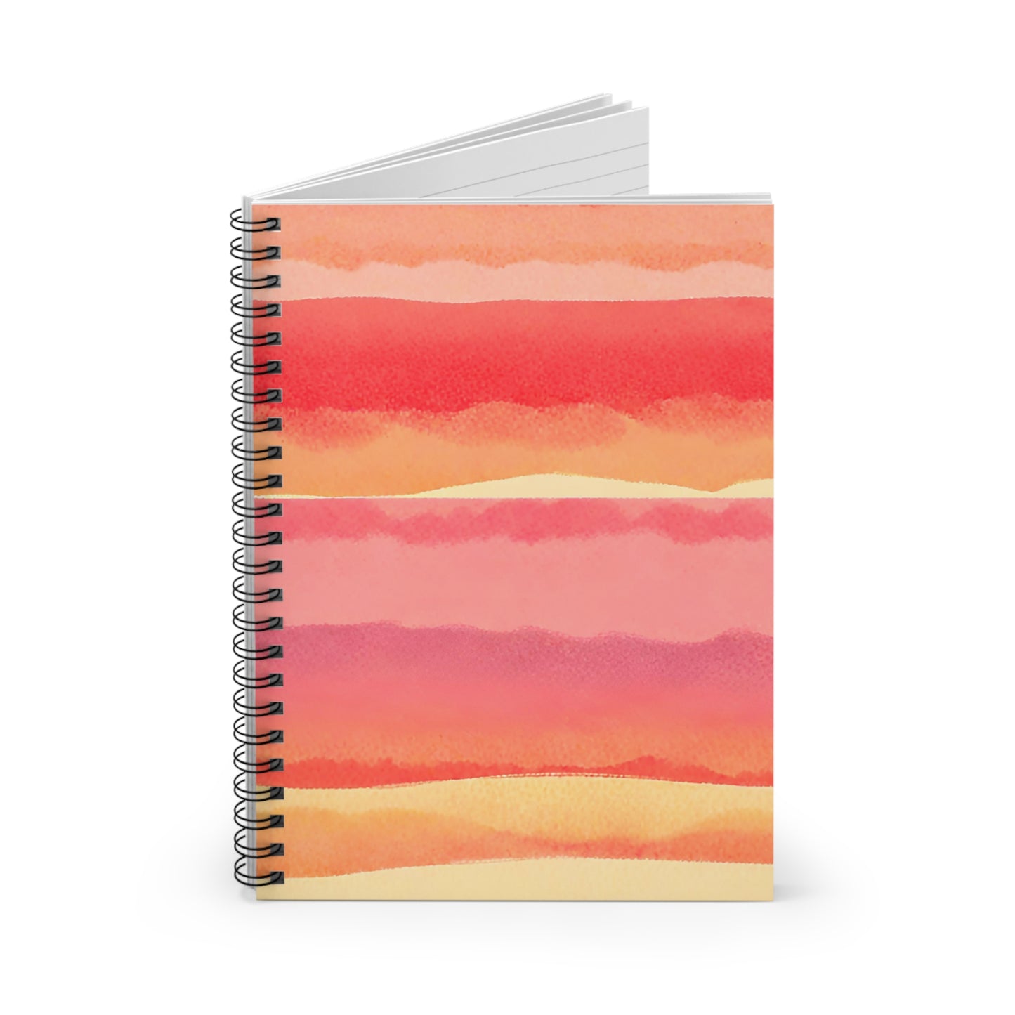 Notebook with a colorful watercolor design on a white background