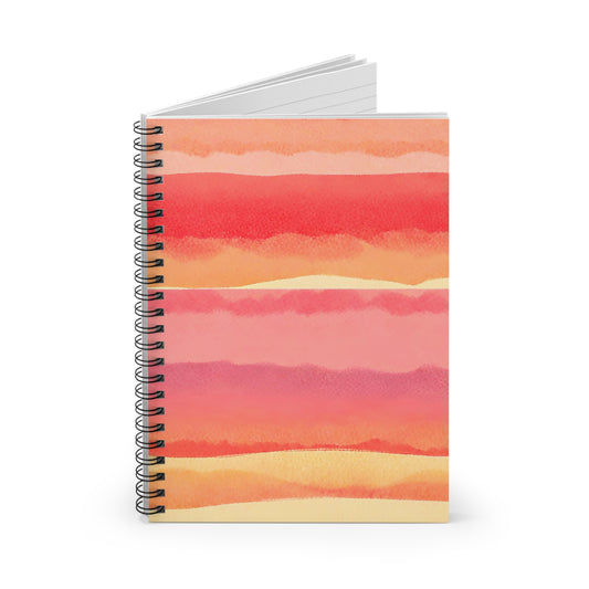 Notebook with a colorful watercolor design on a white background