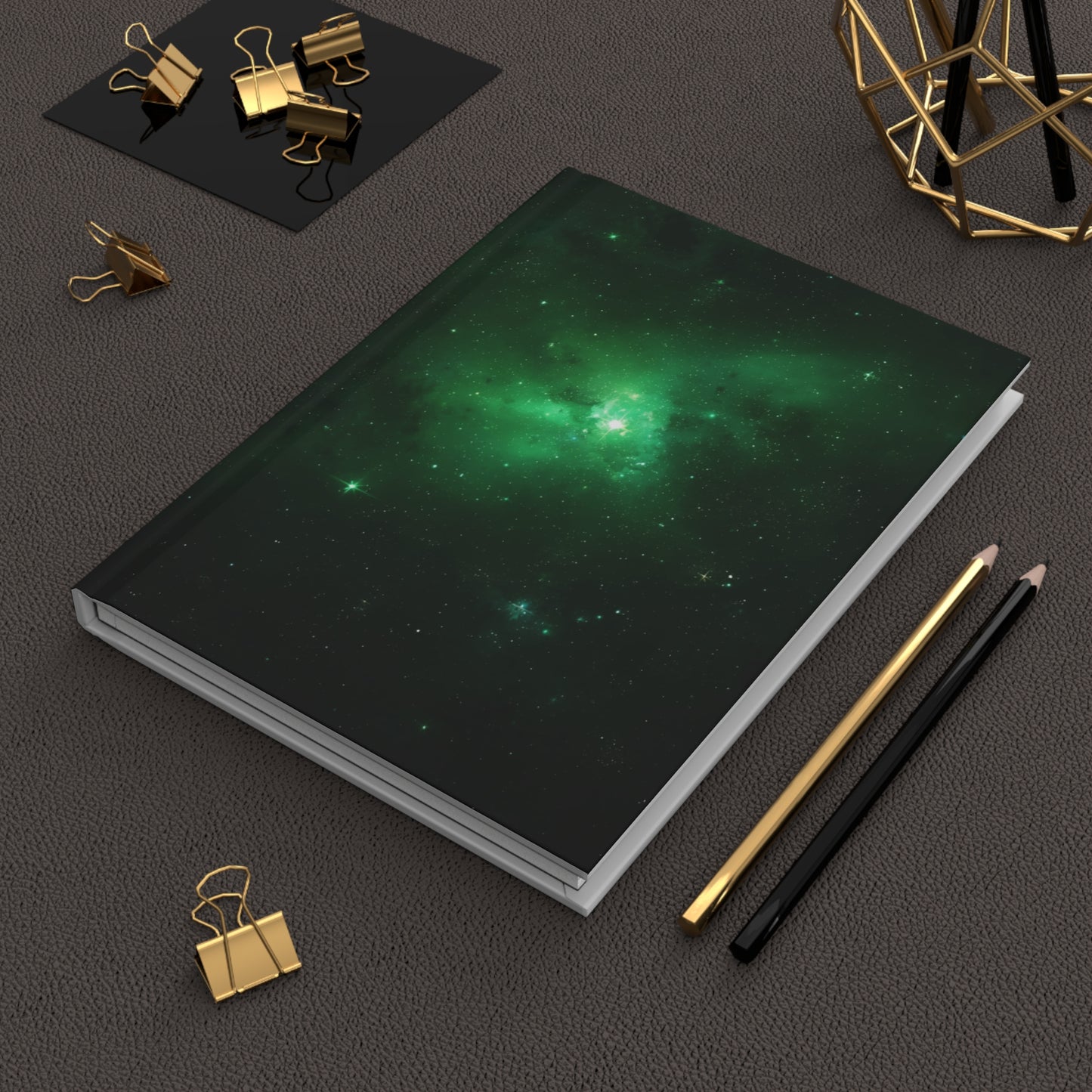 Emerald Nebula Galaxy Space Hardcover Notebook