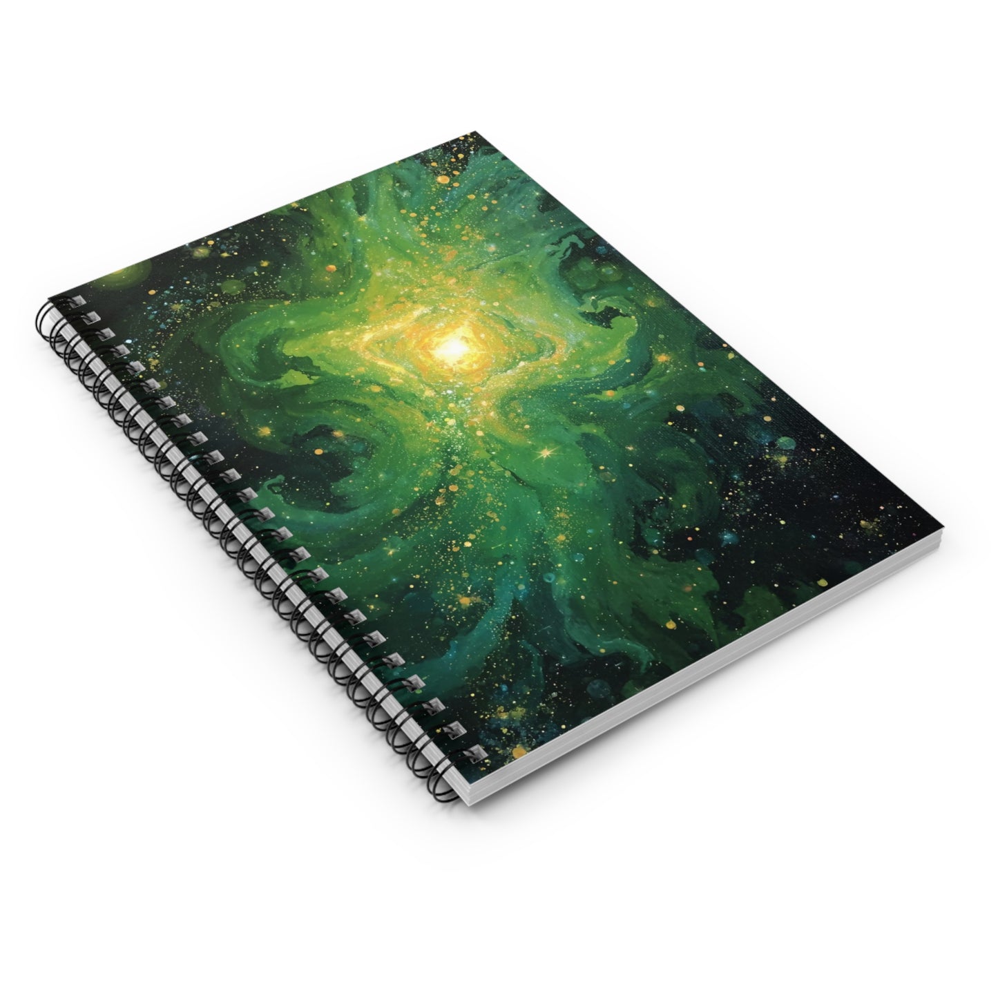 Galaxy Green Nebula Notebook | Spiral