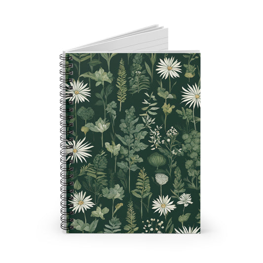 Botanical Wildflower Pattern 1 Notebook | Spiral
