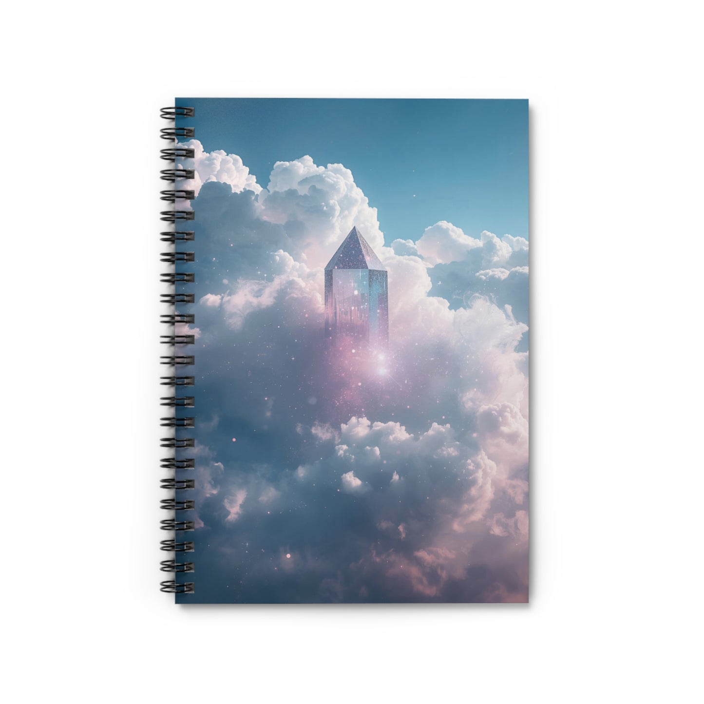 Crystal Cloud Fantasy Spiral Notebook Front Cover
