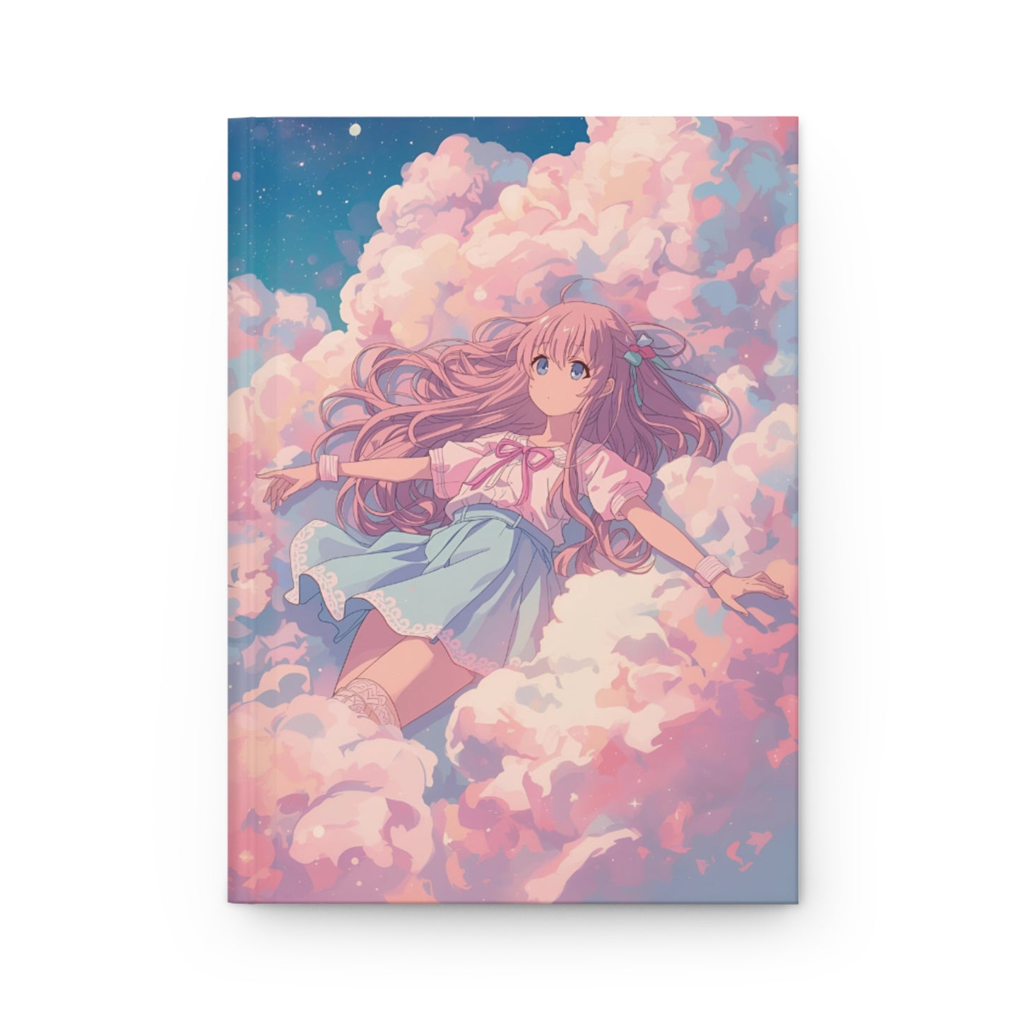 Dreamy Pastel Cloud Girl Notebook | Hardcover