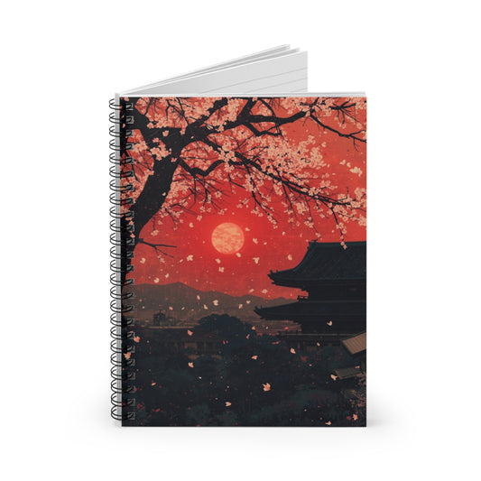 Cherry Blossom Sunset Notebook | Spiral
