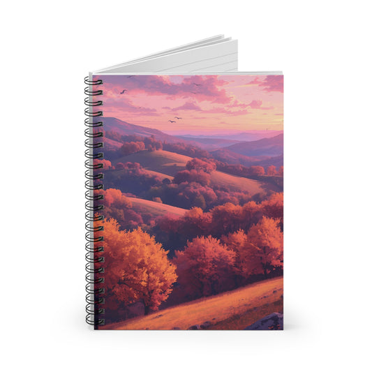 Autumn Sunset Notebook | Spiral