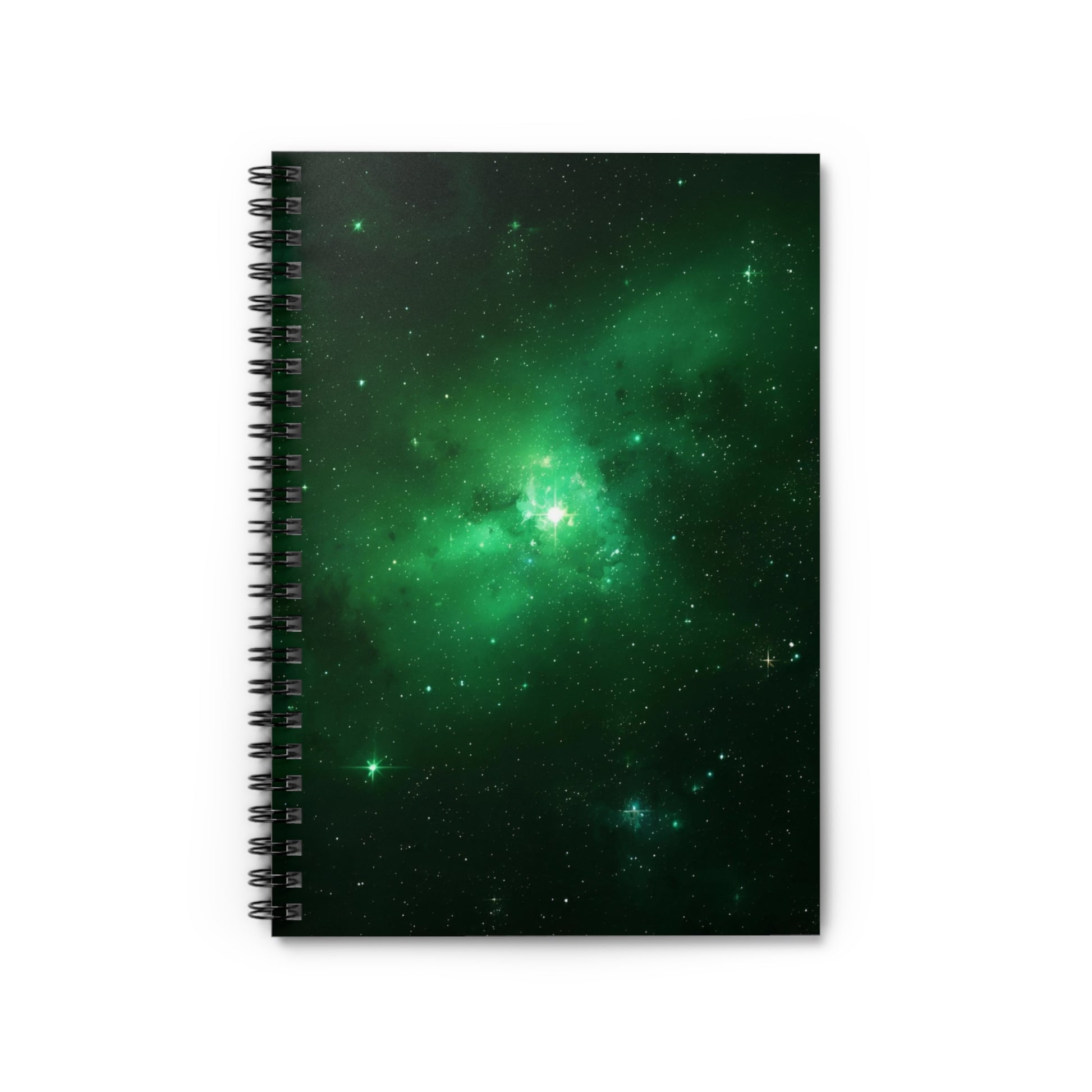 Emerald Nebula Galaxy Space Spiral Notebook Front Cover