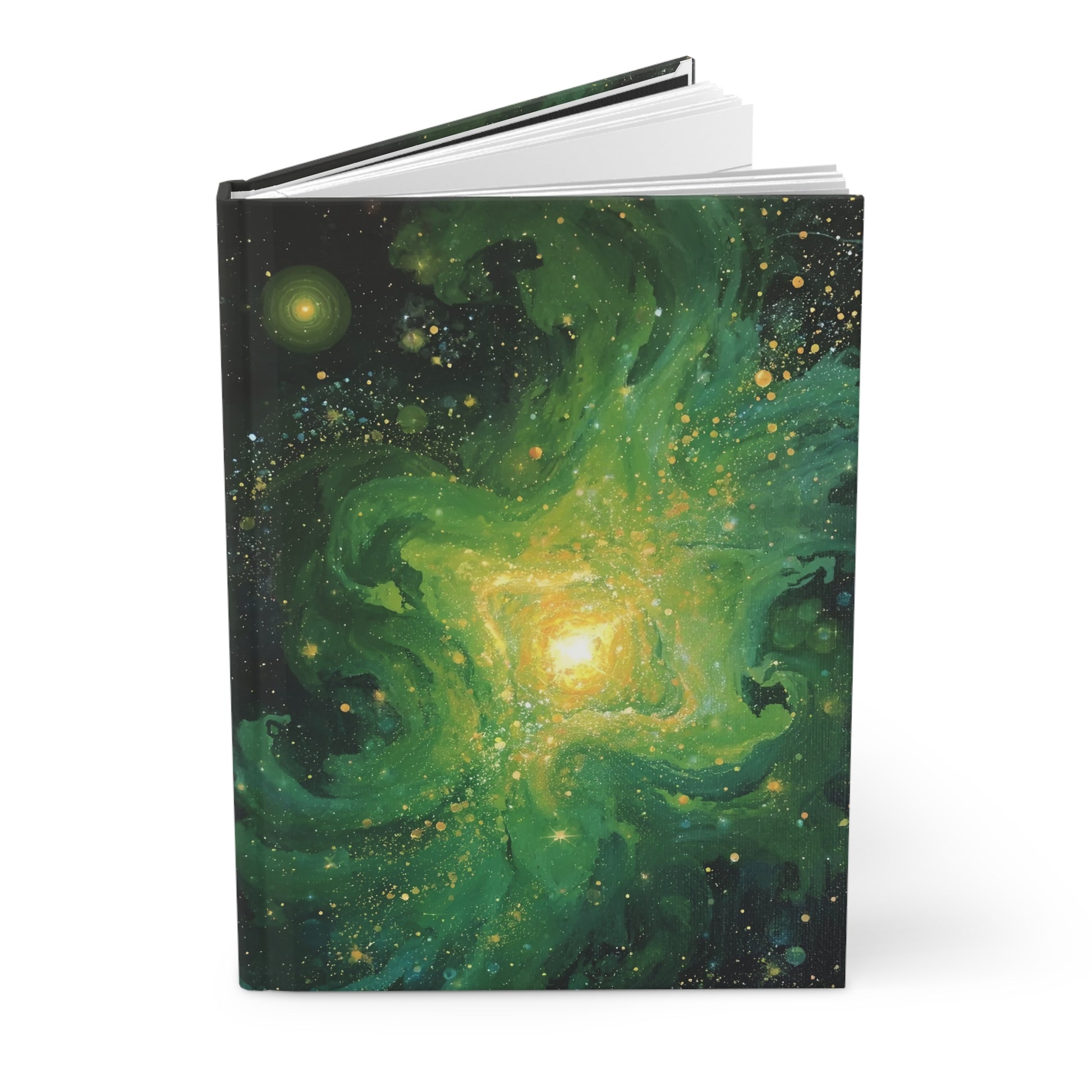 Notebook with a galaxy design on the cover