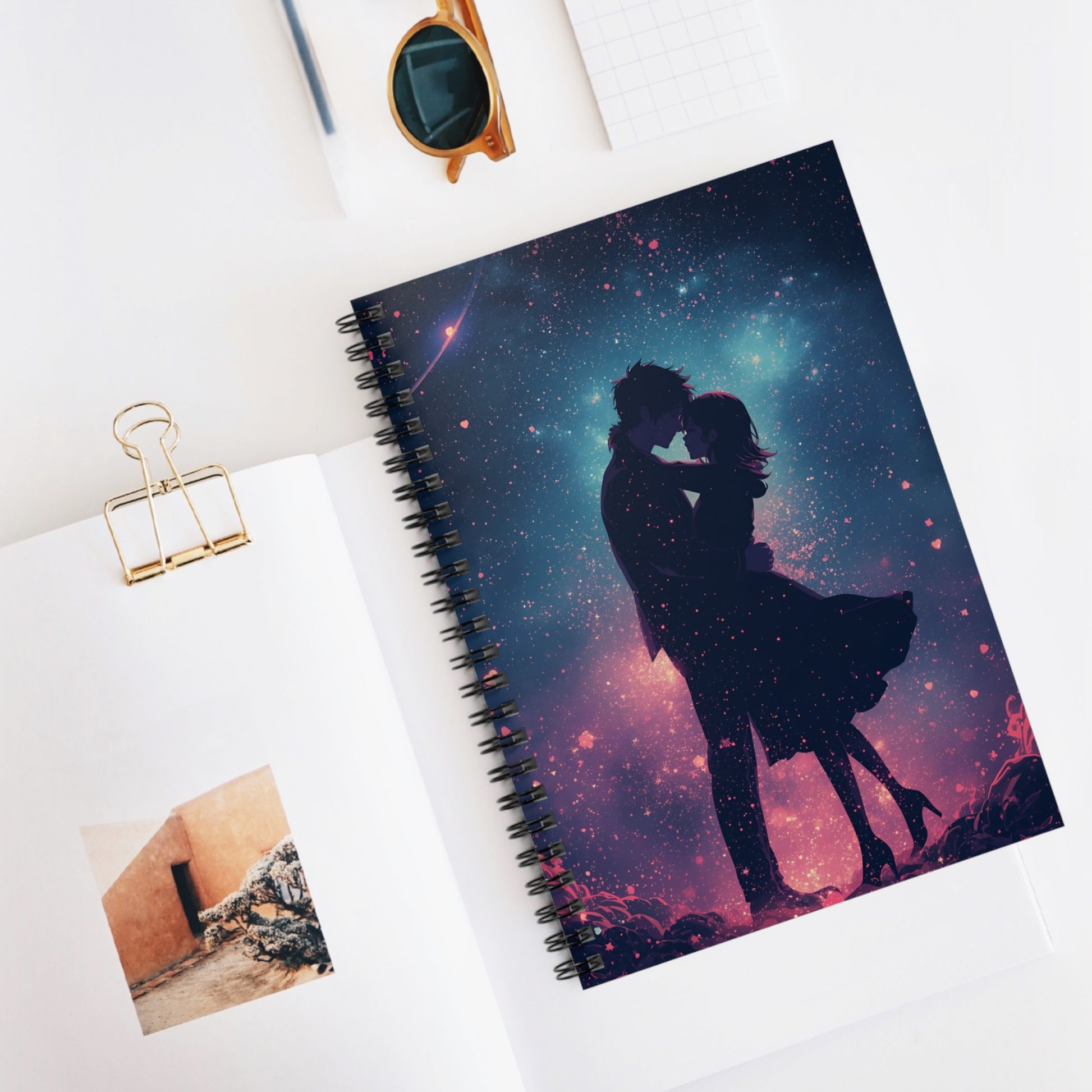 Romantic Galaxy Anime Spiral Notebook