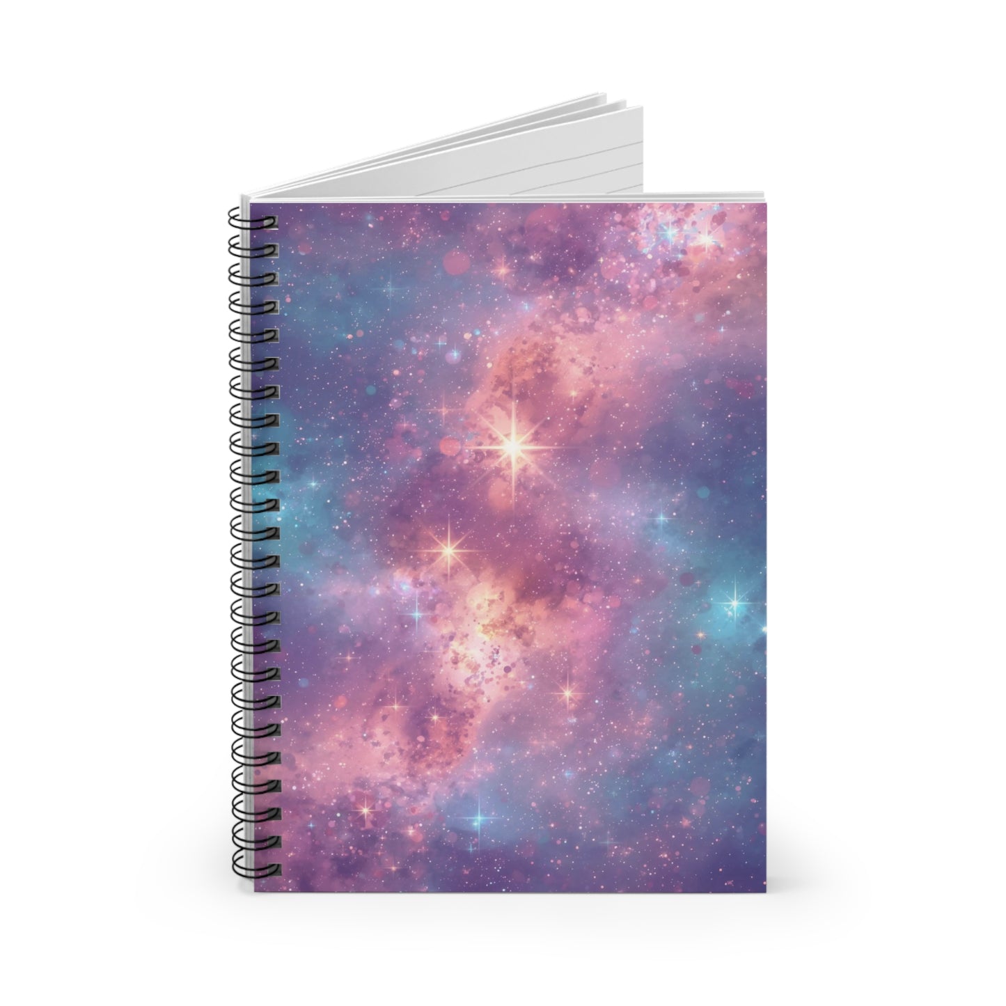 Cosmic Pink Galaxy Notebook | Spiral