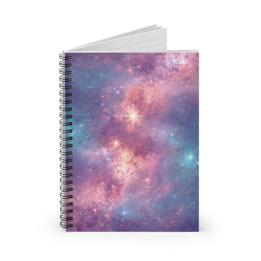 Cosmic Pink Galaxy Notebook | Spiral