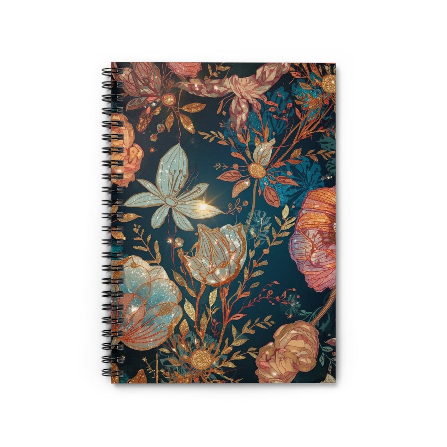 Elegant Floral Nature Flower Spiral Notebook Front Cover