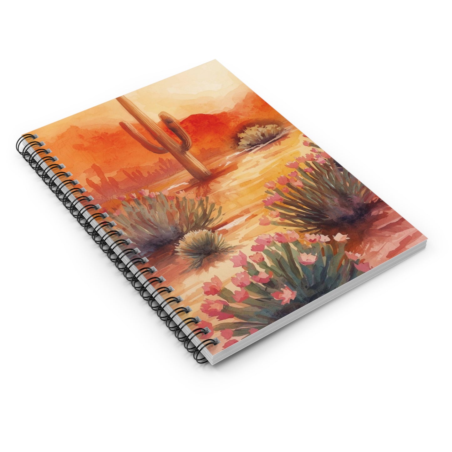 Desert Cactus Sunset Notebook | Spiral