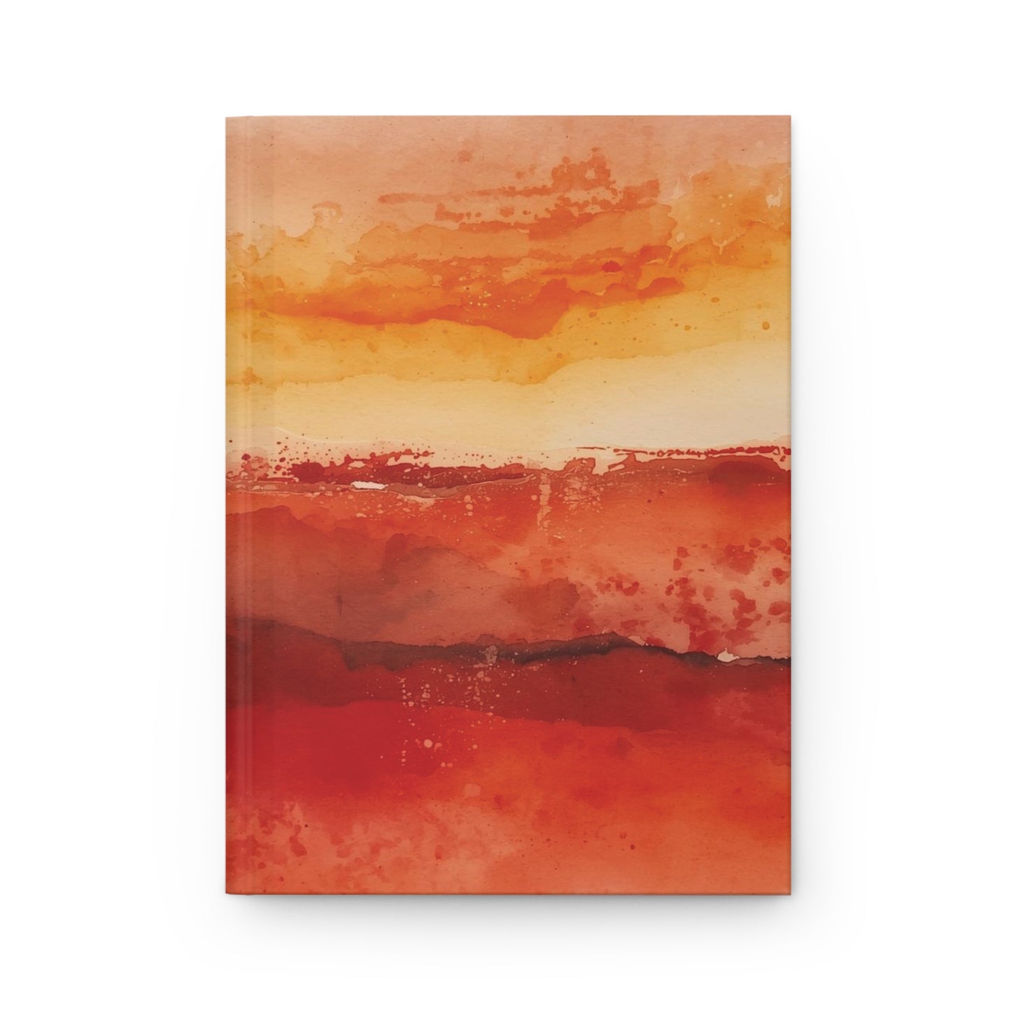 Abstract art print with orange and red gradient on a white background