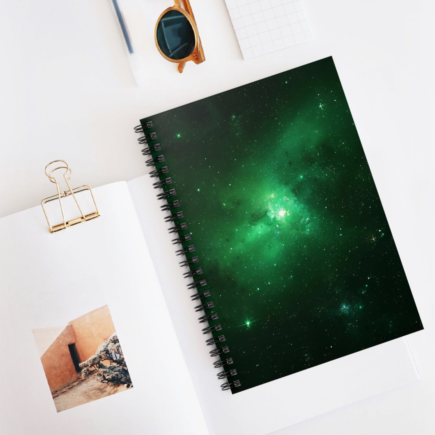 Emerald Nebula Galaxy Space Spiral Notebook