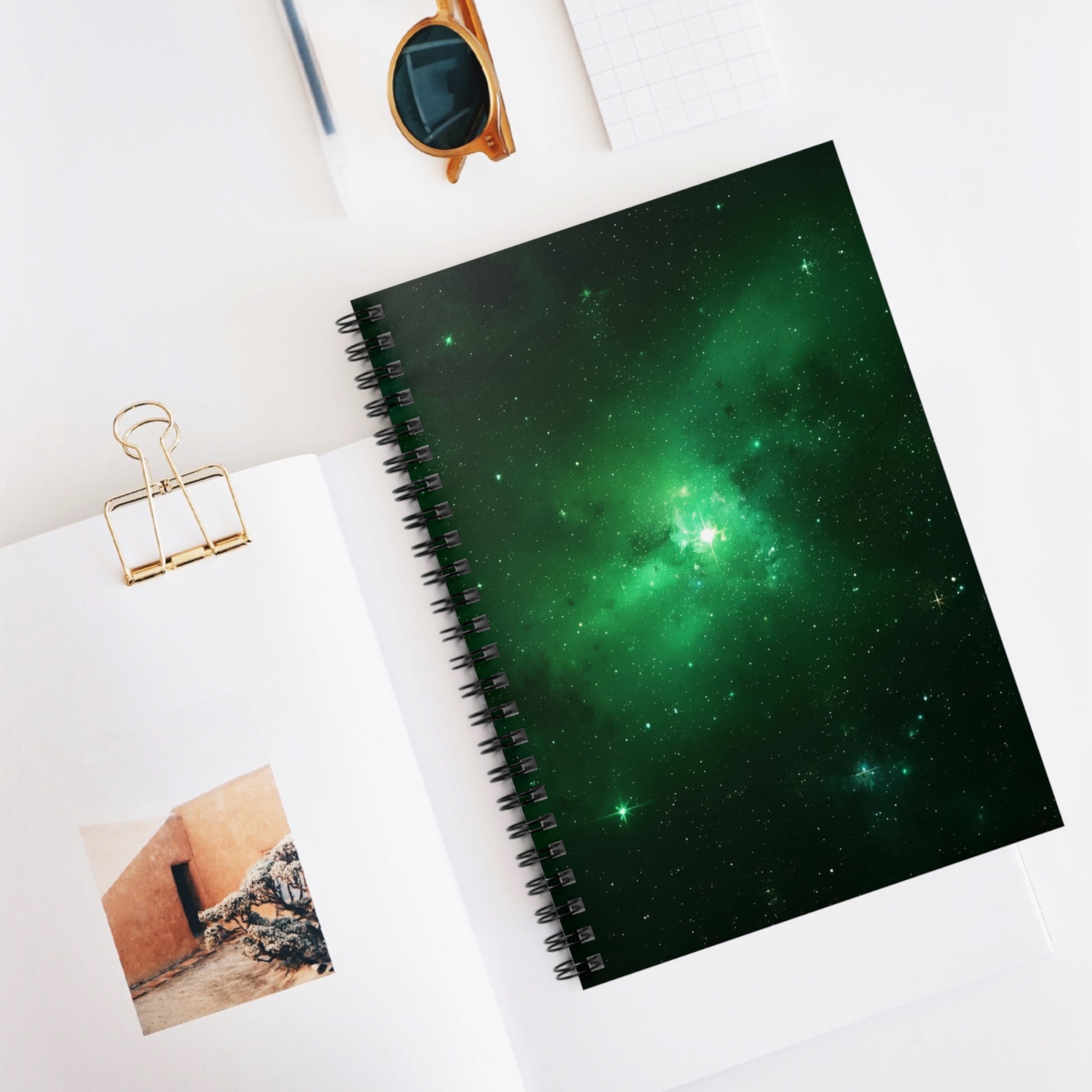 Emerald Nebula Galaxy Space Spiral Notebook